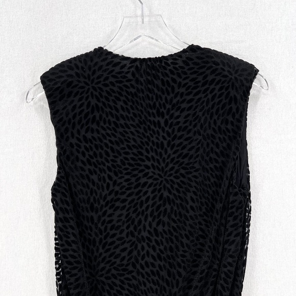 RAMY BROOKE Regina Bodysuit Womens XS Black Velvet Burnout Sleeveless V-neck - Picture 7 of 16